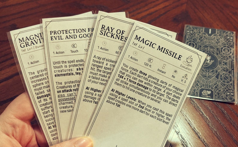 ARCANE TRICKSTER Spell Cards for DnD 5e Form Fillable PDFs Included Dungeons and Dragons D&D Printable Spell Cards image 3