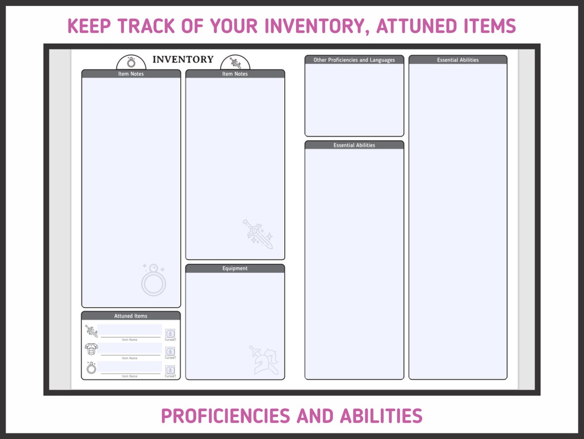 WIZARD CHARACTER SHEET for Dnd 5e Form Fillable Pdf - Etsy