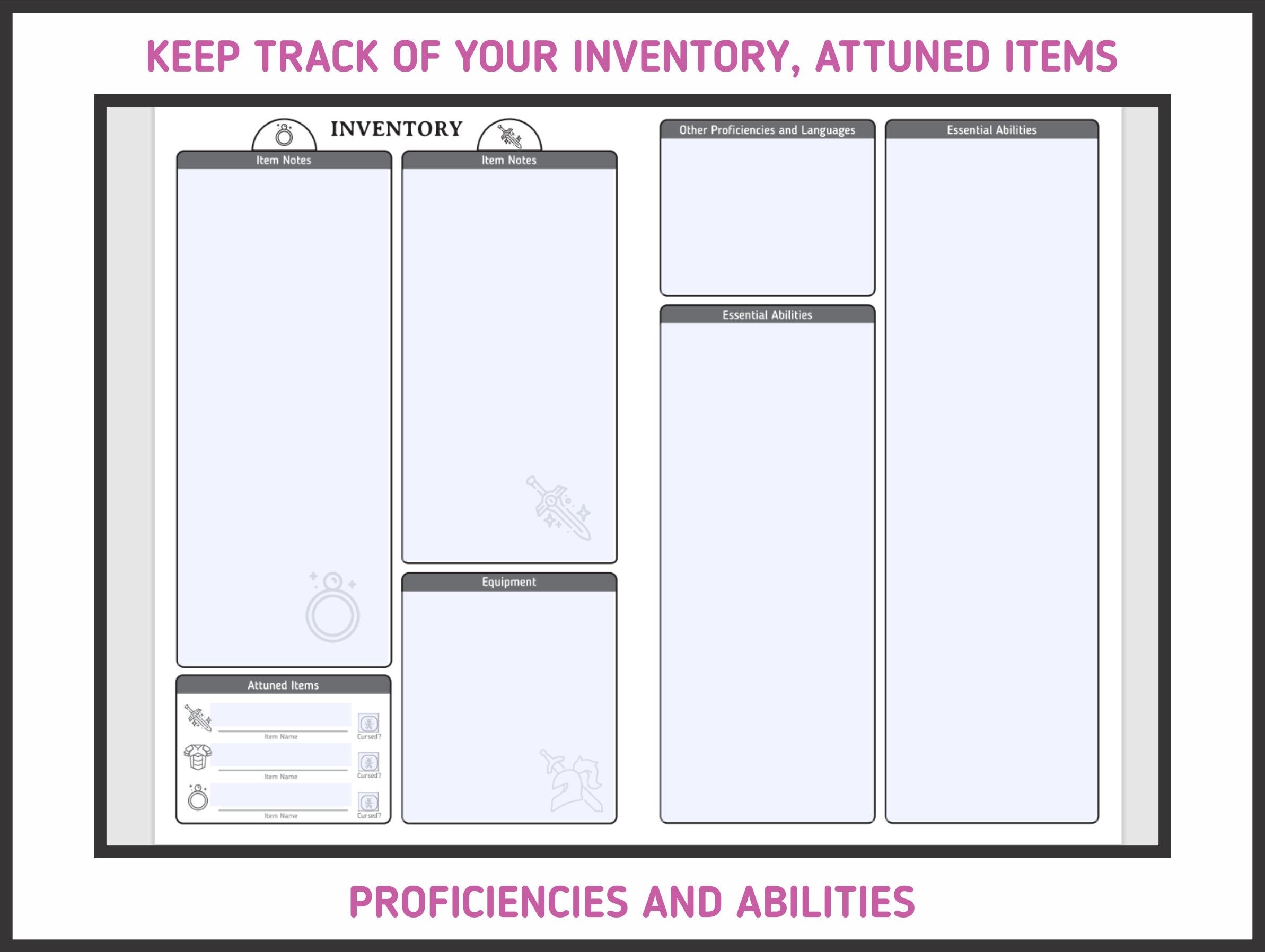 WIZARD CHARACTER SHEET for DnD 5e | Form Fillable Pdf | Dungeons and ...