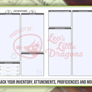 MONK CHARACTER SHEET for Dnd 5e | Form Fillable Pdf | Dungeons and ...