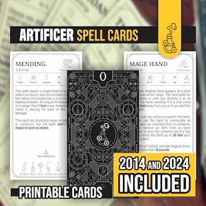 Cartas de Magia de Artífice para D&D 5e: 77 Cartas Imprimíveis (PDFs Preenchíveis) - Atualização de 2024 Incluída