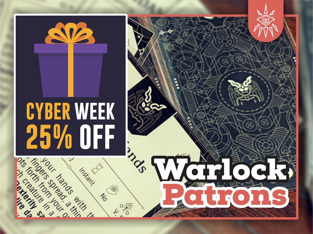 WARLOCK PATRON CARDS for Dnd 5e Form Fillable Pdfs Included - Etsy