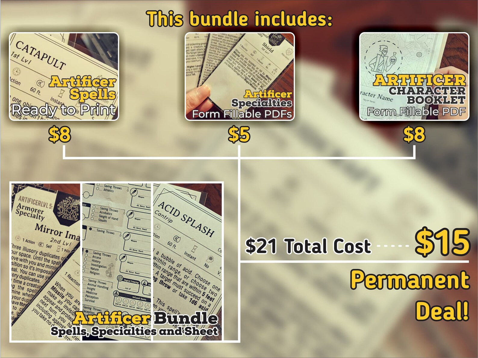 ARTIFICER ADVENTURER'S BUNDLE for Dnd 5e - Etsy