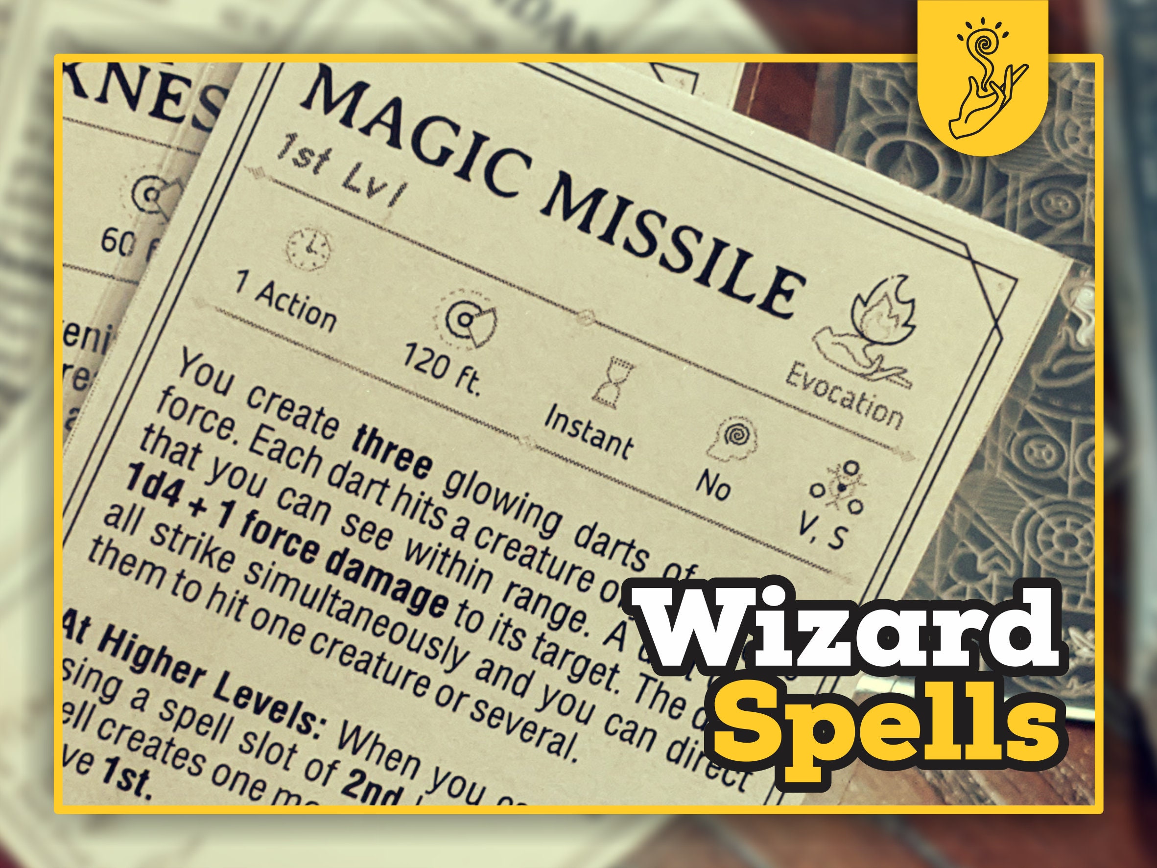 WIZARD Spell Cards for Dnd 5e Form Fillable Pdfs Included - Etsy India