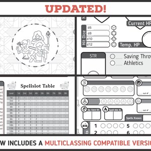 FIGHTER CHARACTER SHEET for Dnd 5e Form Fillable Pdf - Etsy