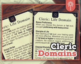 Dnd 5e Tempest Cleric Spell Cards - Etsy
