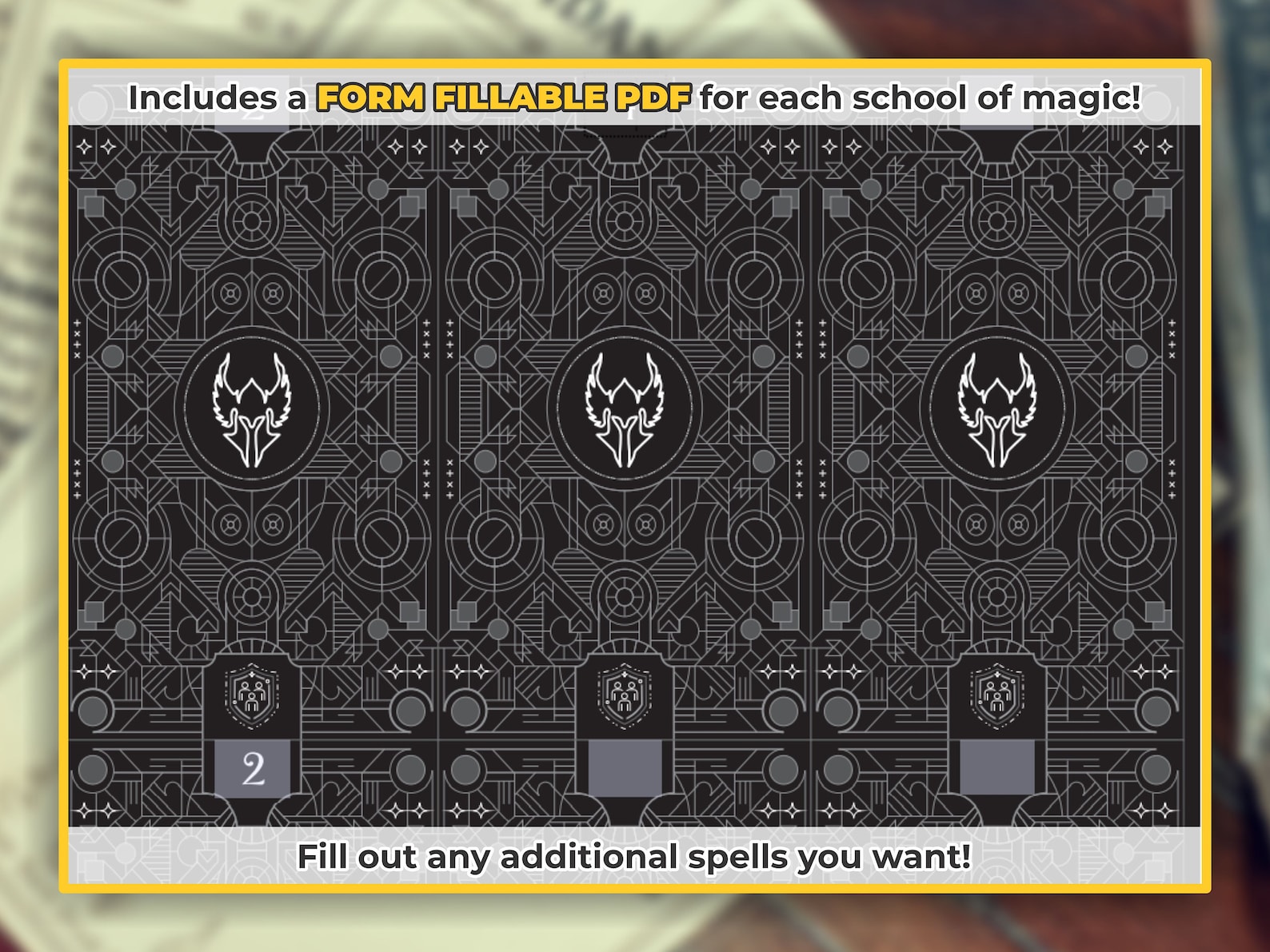 PALADIN Spell Cards for Dnd 5e Form Fillable Pdfs Included Dungeons and Dragons D&amp;D Printable ...