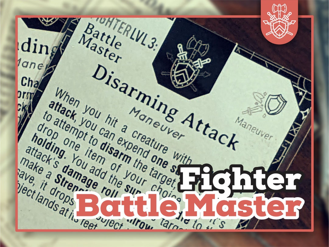 BATTLE MASTER MANEUVERS for Dnd 5e Form Fillable Pdfs - Etsy