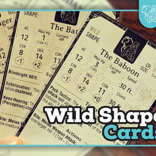 Druid Wild Shapes Deck of Cards - Il 600x600.4874071840 49cd 