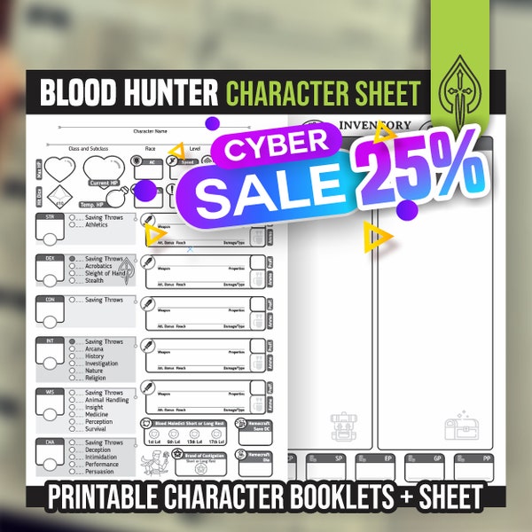 Dnd Character Sheet Fillable - Etsy