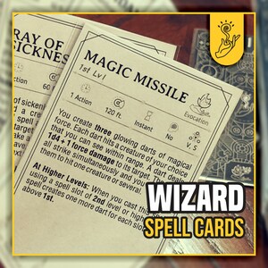 WIZARD Spell Cards for Dnd 5e Form Fillable Pdfs Included - Etsy