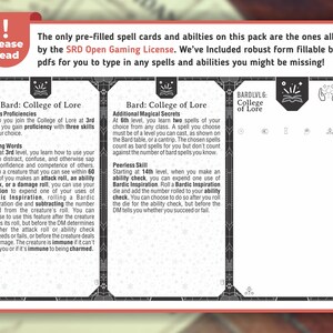 WARLOCK PATRON CARDS for Dnd 5e | Form Fillable Pdfs Included ...