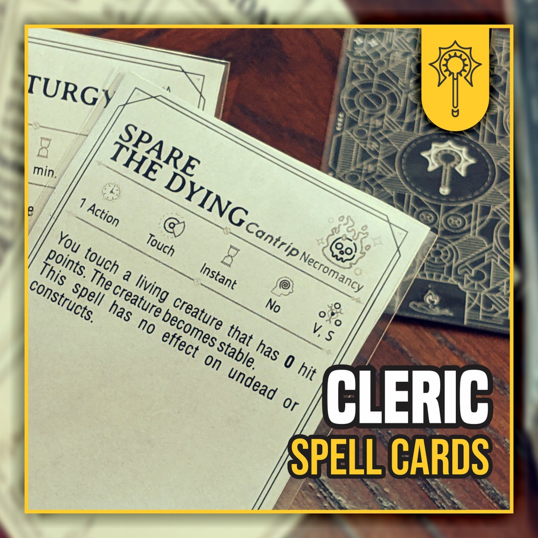Kleriker Zauberkarten für DnD 5e Ausfüllbare PDFs inklusive Etsy Schweiz