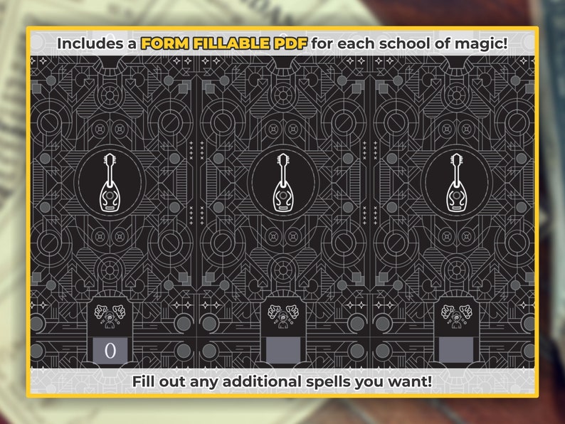 BARD Spell Cards for Dnd 5e Form Fillable Pdfs Included Etsy