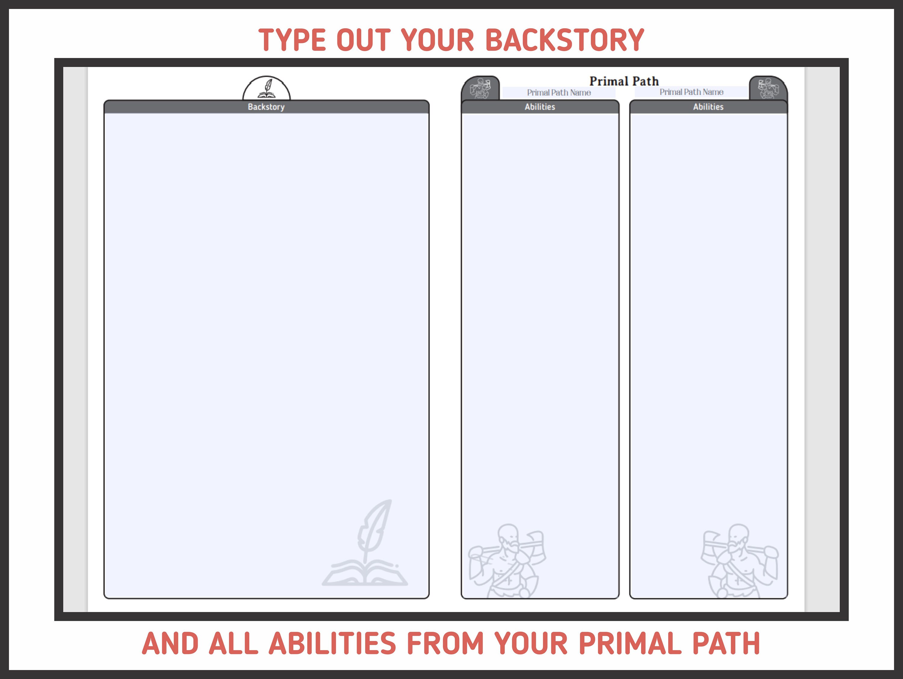BARBARIAN CHARACTER SHEET for DnD 5e | Form Fillable Pdf | Dungeons and ...