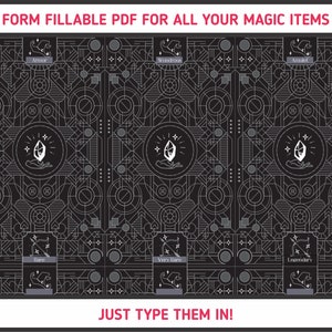 MAGIC ITEM CARDS for Dnd 5e | Form Fillable Pdfs Included | Dungeons ...
