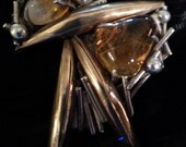 One of my favorite artist designers in the jewelry biz Margaret Ellis 1988 Citrine and Sterling Earrings Clip On. Gorgeous
