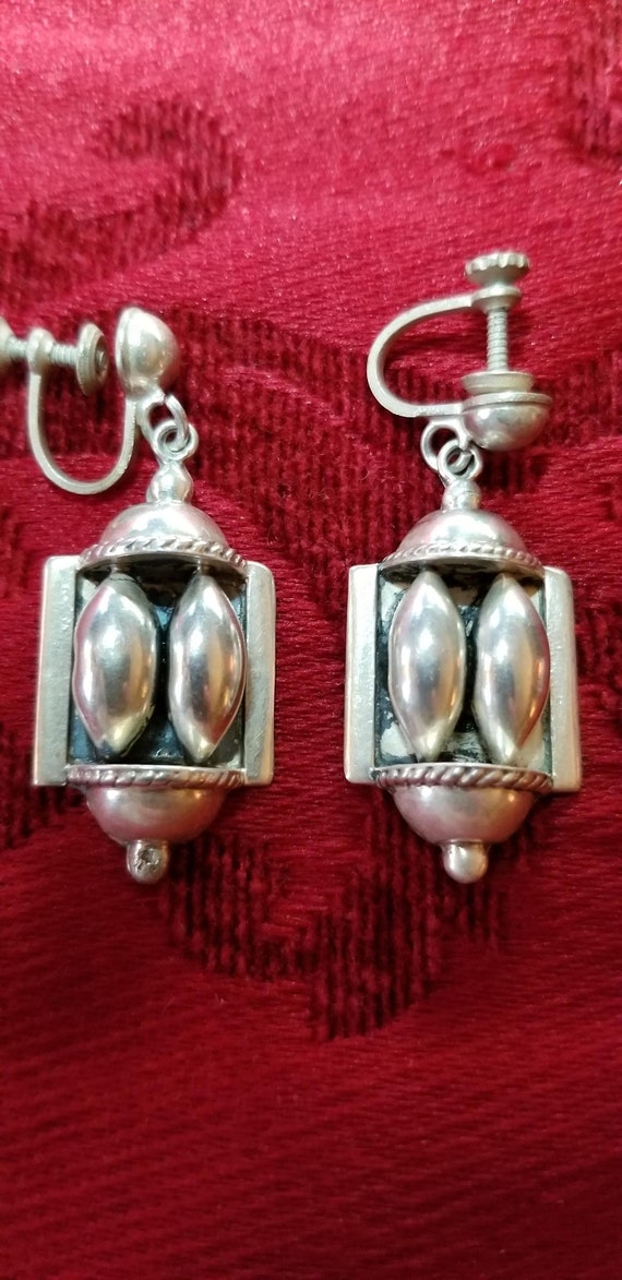 ROCHA Designer Mexican Taxco Sterling Earrings, F… - image 5