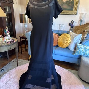 Vintage Zac Posen Black Netted Evening Gown - USA Size 18 - Etsy Vintage Zac Posen Black Netted Evening Gown - USA Size 18 - Etsy