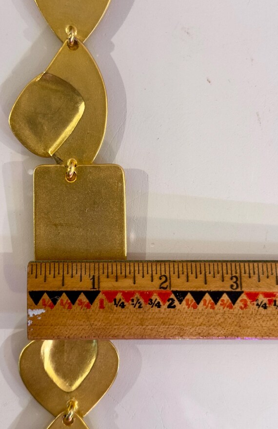 Vintage Kenneth Jay Lane Gold Geometric Necklace … - image 12