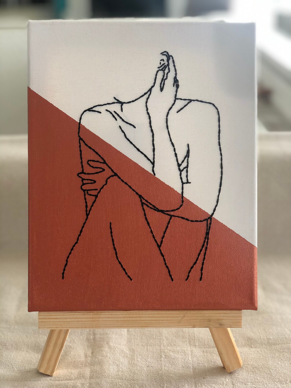 Minimal Body Embroidery Painting Etsy