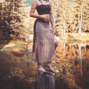 Walkyrie Skirt - Handmade Darky wrap skirt 3/4 unique post-apocalyptic sexy festival