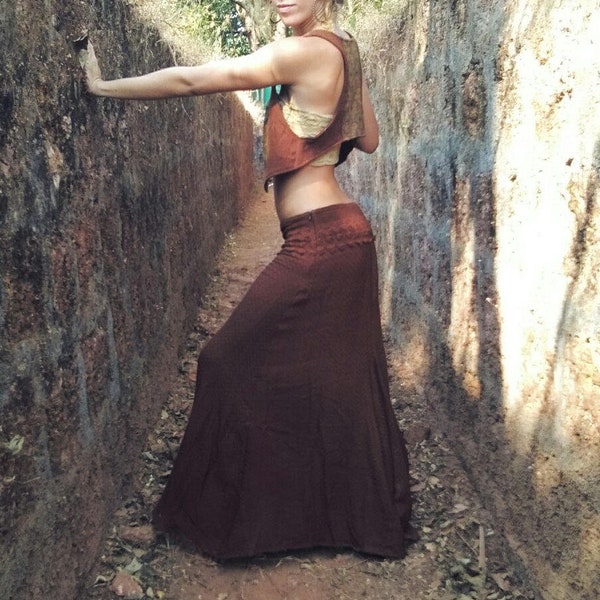 Bohemian long skirt, gypsy skirt, boho chic <<>> VALHALLA skirt