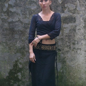 Top cruzado bohemio >> Bolero romántico - cárdigan vintage // Boho chic imagen 5