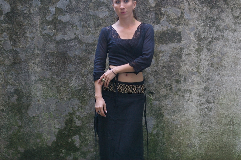 Top cruzado bohemio >> Bolero romántico - cárdigan vintage // Boho chic imagen 5