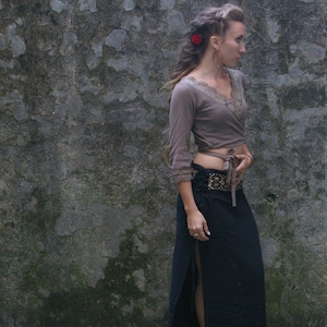 Top cruzado bohemio >> Bolero romántico - cárdigan vintage // Boho chic imagen 7