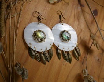 Long seed beads earrings, bohemian tassel ear pendants, fringe native earrings, boho chic jewelry