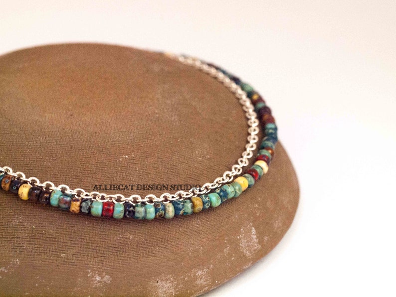 Boho Anklet Picasso Silver Anklet MADE TO ORDER You Choose Bohemian Anklet