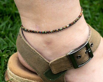 Bohemian Anklet, Boho Anklet, Rustic Anklet, Indian Summer Picasso Copper Anklet Limited