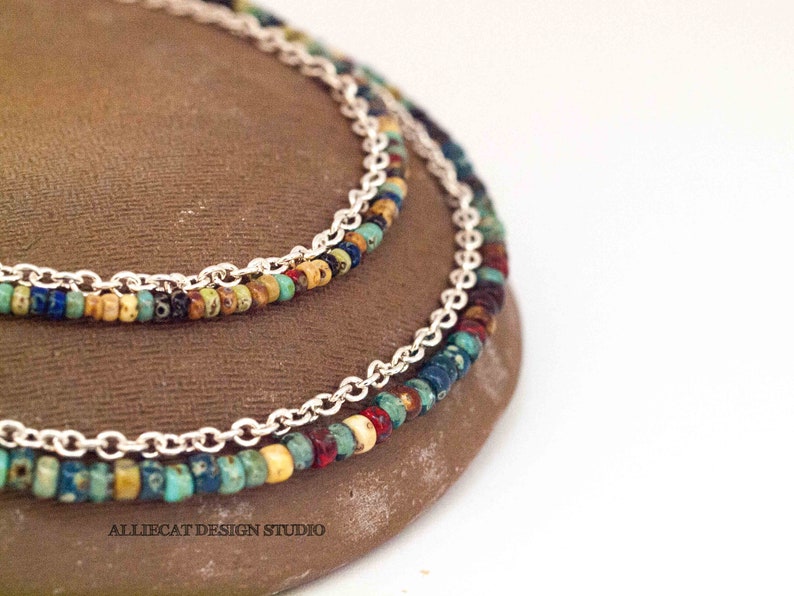 Boho Anklet Picasso Silver Anklet MADE TO ORDER You Choose Bohemian Anklet