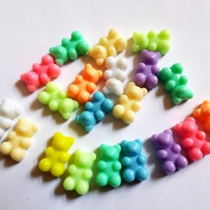 Gummibärchen Perlen pastell opak ca. 18x11x7mm 20 Stück, Farbmix