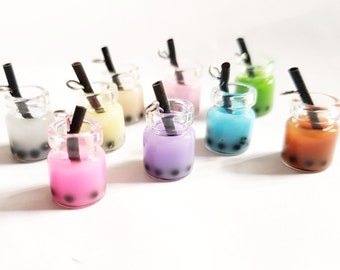 4 glazen hangers bubble tea theekopje theeglas