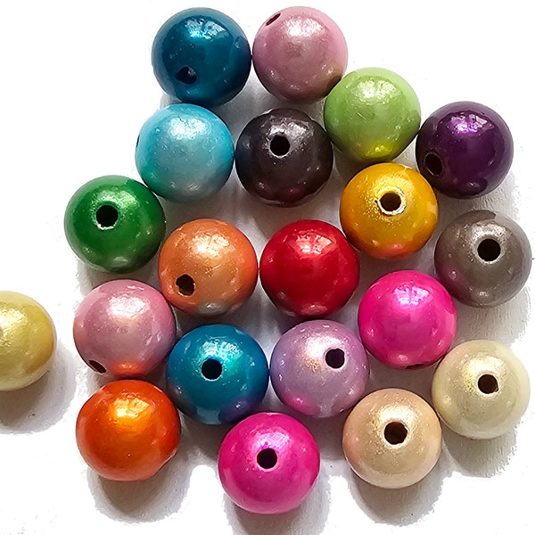 20 Miracle Beads, 10 mm, Acryl, Farbmix