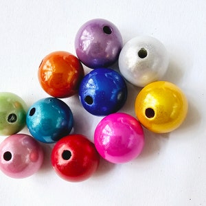 10 Miracle Beads 14 mm acrylic color mix image 1