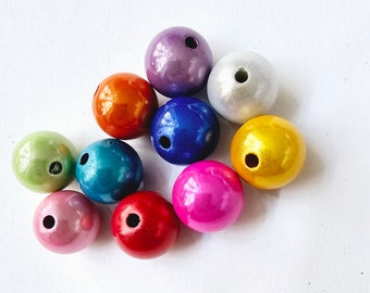 10 Miracle Beads 14 mm Acryl Farbmix