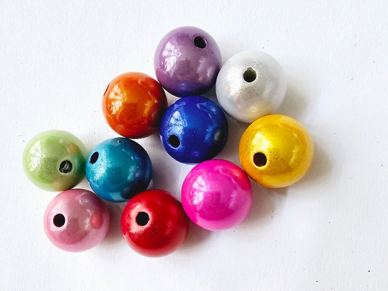 10 Miracle Beads 14 mm acrylic color mix image 1