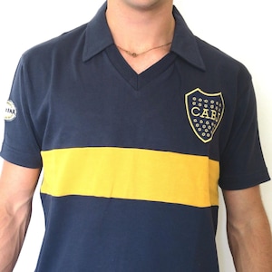 Polo Boca Juniors  Maradona, Vintage shirt, Restyling replica, Football soccer shirt