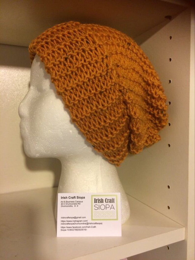 Unisex other colours available Copper Beanie HandKnit Green