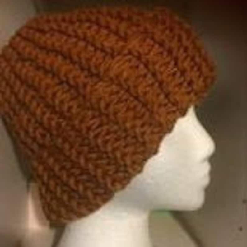 Unisex other colours available Copper Beanie HandKnit Green