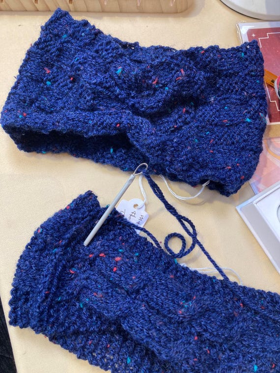 Aran HeadBand, Ear Warmer, Handmade Ireland, soft aran tweed yarn. One size Adults Teens