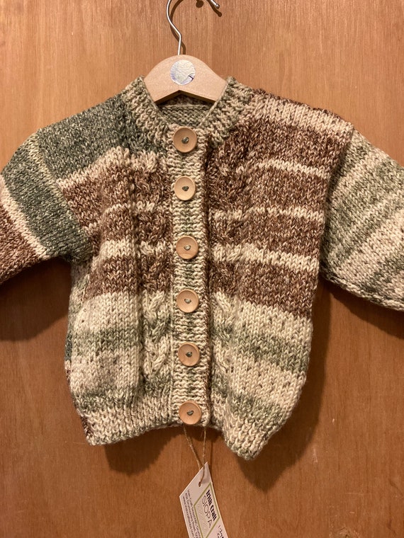 Sweater, Aran Handknitted, Gift for First BirtjdayToddler