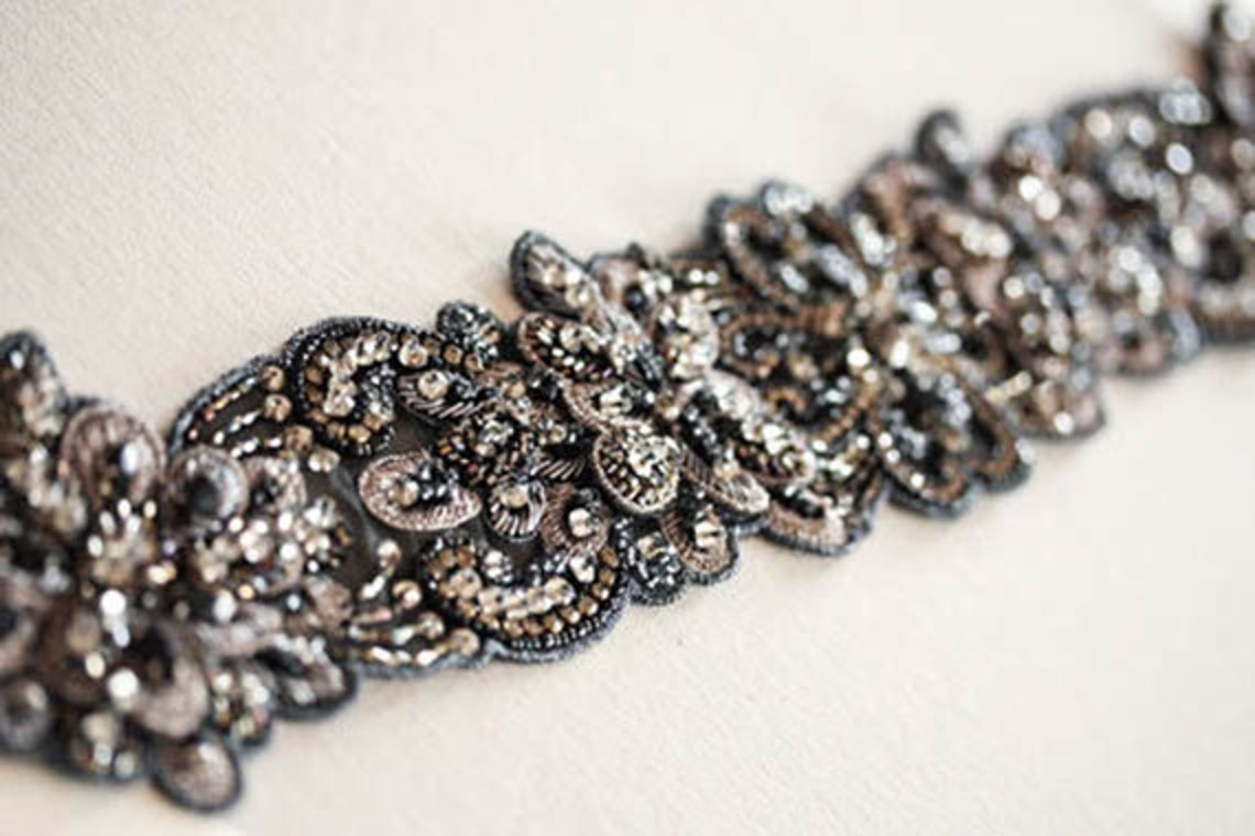 Black Dress Belt Beaded Wedding Sash Belt in Black Color Etsy