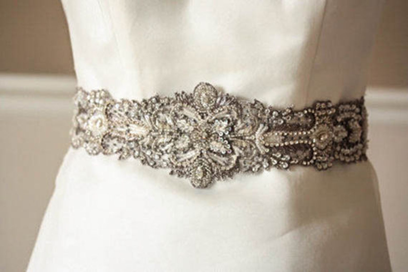Bridal Sash in Antique Silver 18 Inches Bridal Belt and Etsy
