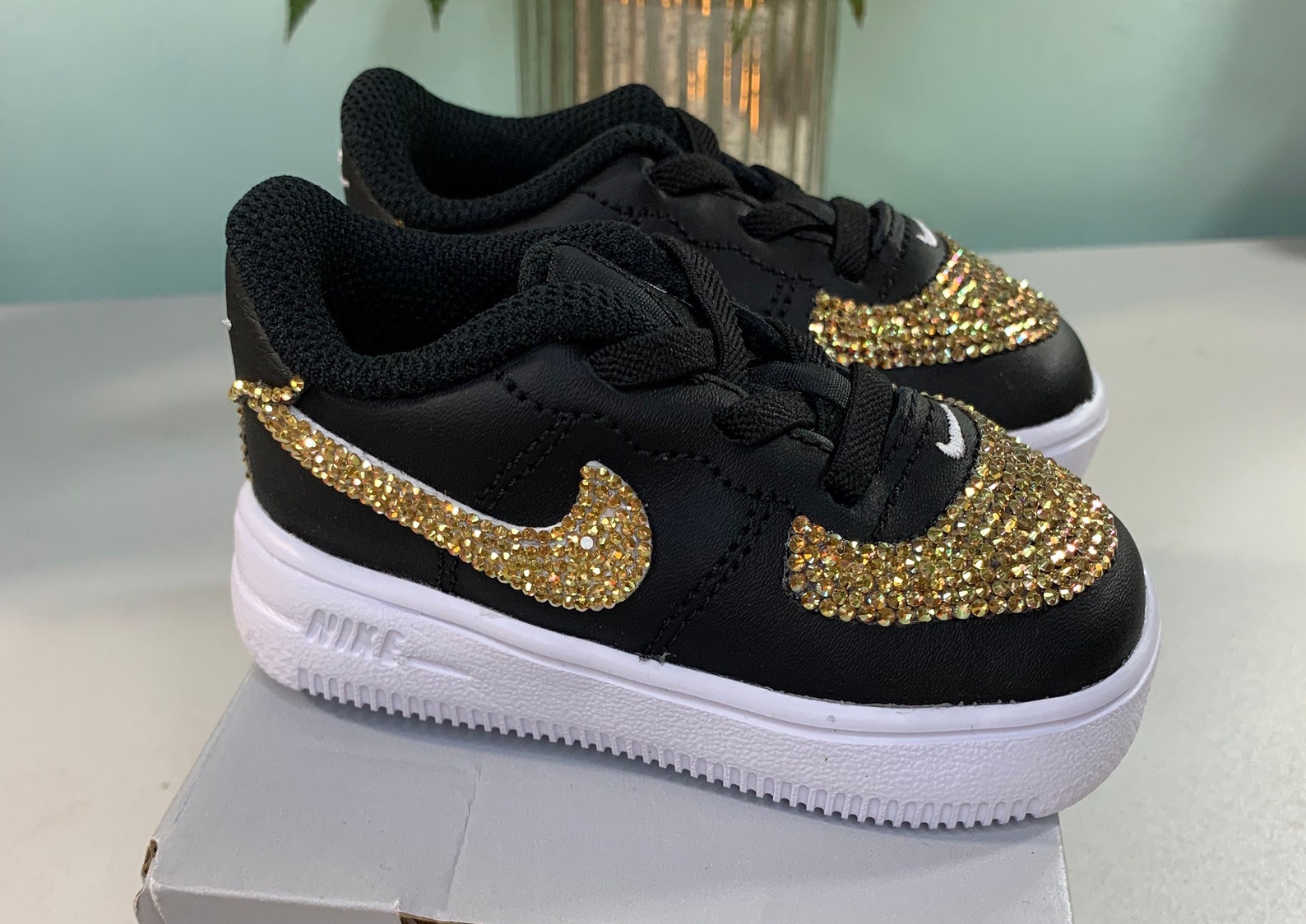 GORGEOUS Toddler Kids Nike Air Force 1 2018 Edition Bedazzled | Etsy