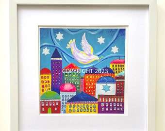 MESSIANIC ART PRINT w/ frame