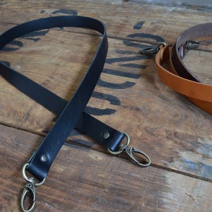 Replacement Leather Shoulder Bag Strap 19mm wide 600mm long, antique brass lobster clasps Crossbody Bag Purse Handbag Luggage Tote Briefcase image 1